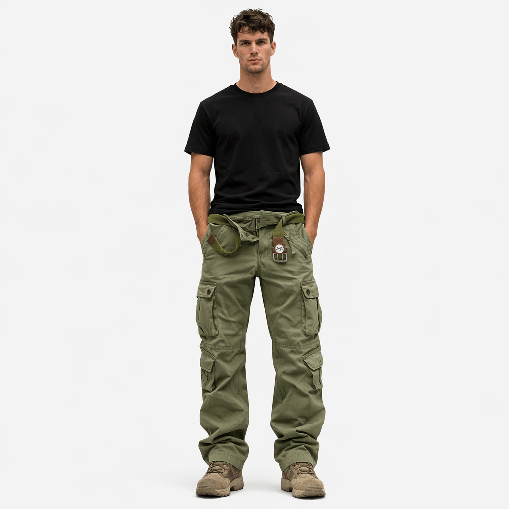 Coleeast-London Green / XS KEITH, Cotton Straight Leg Pants