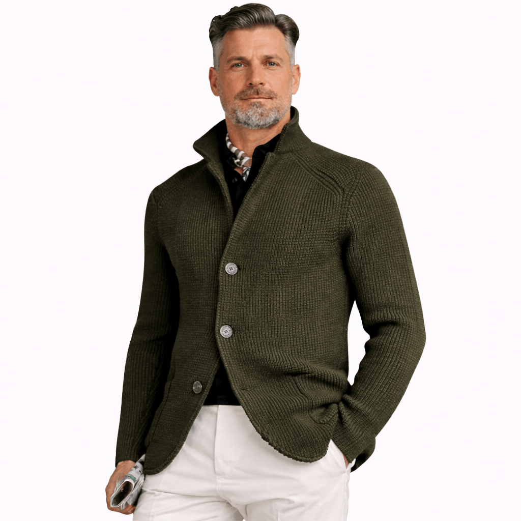 Coleeast-London Green / XS MATHIS Thick Knit Cardigan