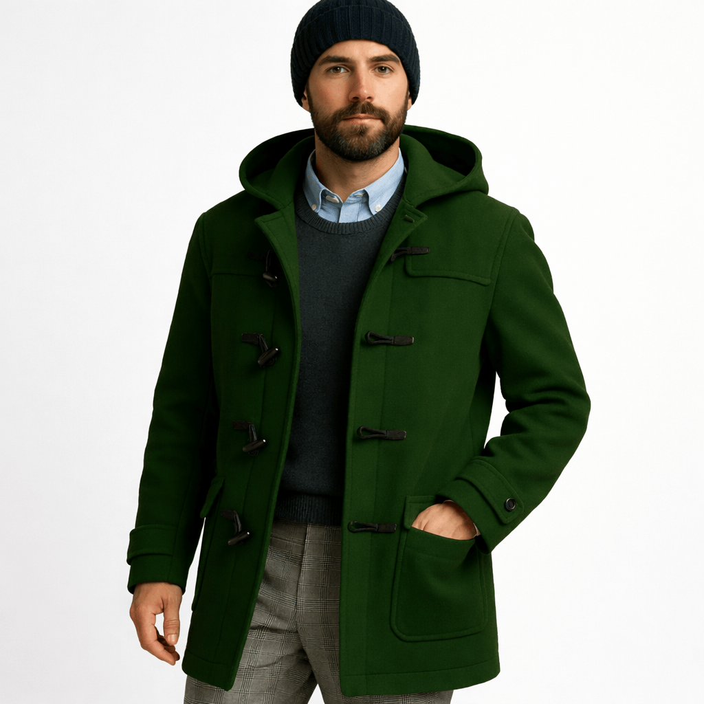Coleeast London Green / XS NOAH Hooded Button Jacket Loose Fit