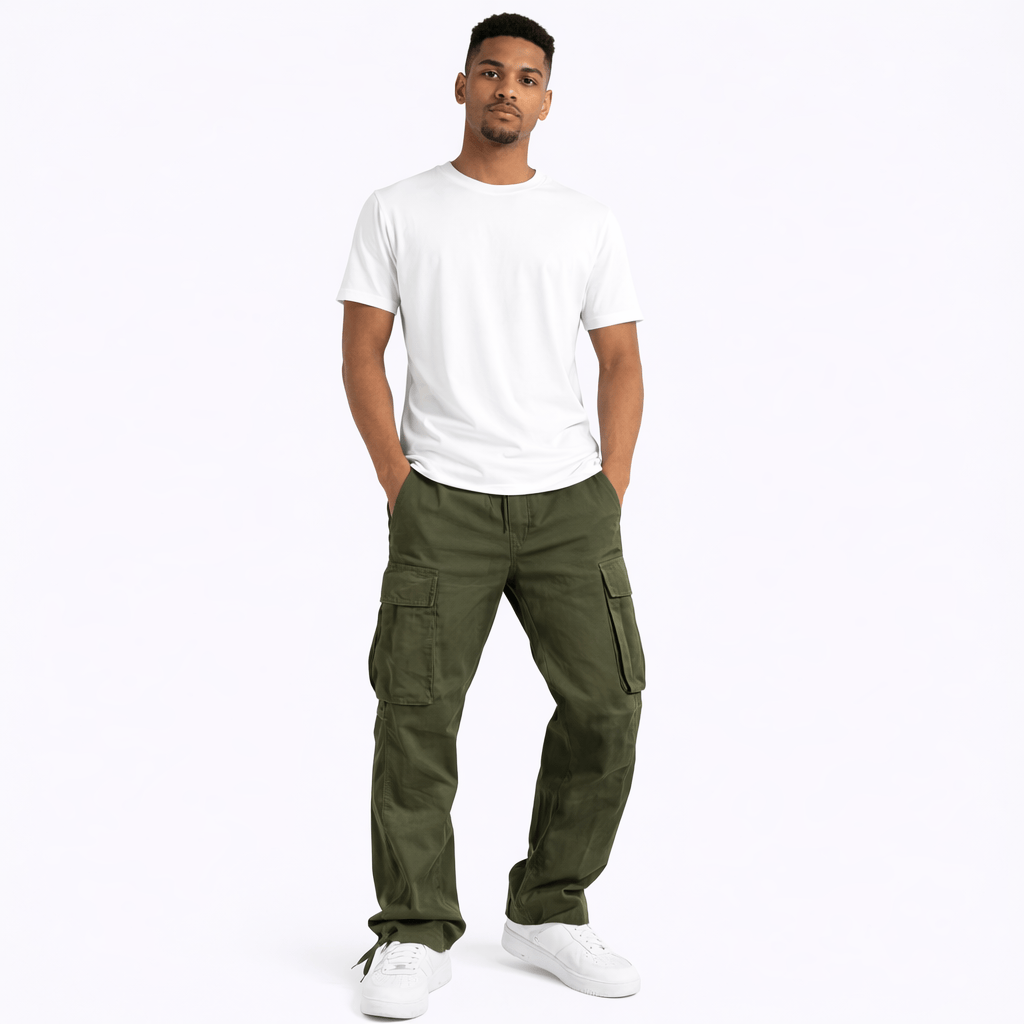 Coleeast-London Green / XS OLIVER,  Elastic Waist Cargo Pants