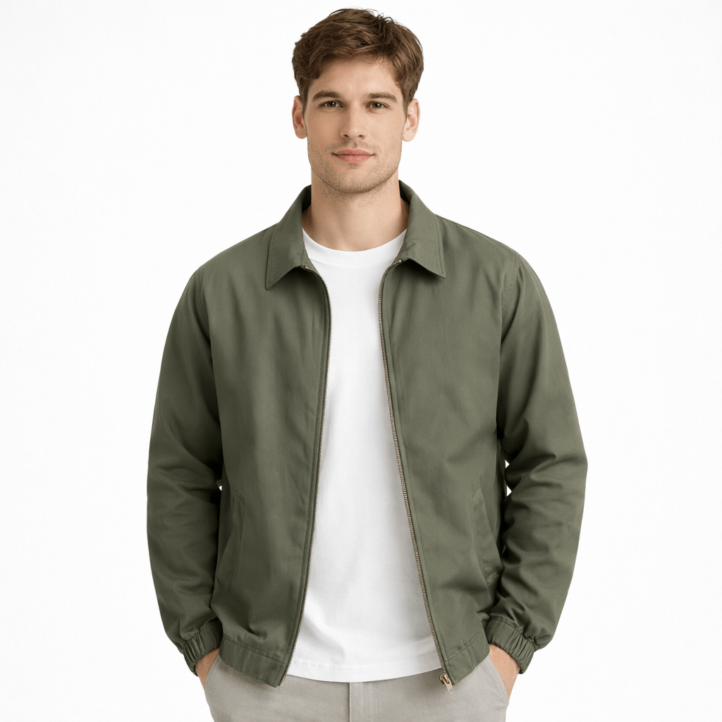Coleeast-London Green / XS PHILIP, Casual Knit Zip-Up Jacket