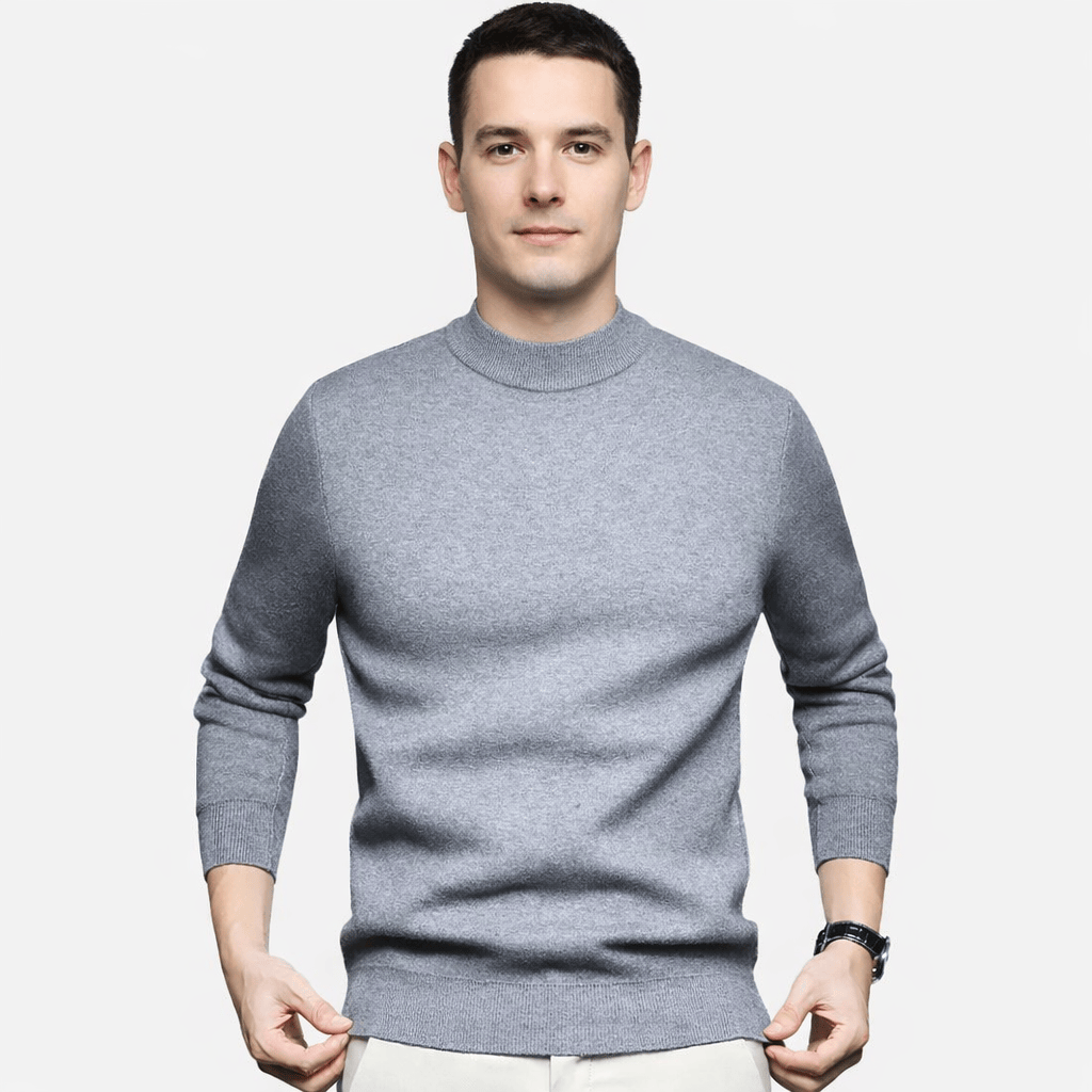 Coleeast-London Grey / XS ADAM, Mock Neck Casual Sweater