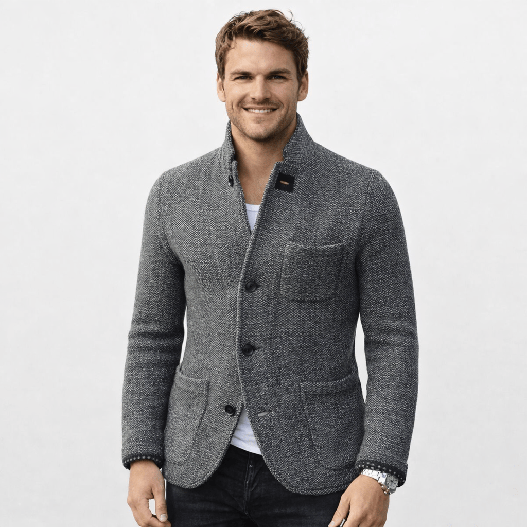 Coleeast-London Grey / XS ARCHI,  Wool Blend Buttoned Coat