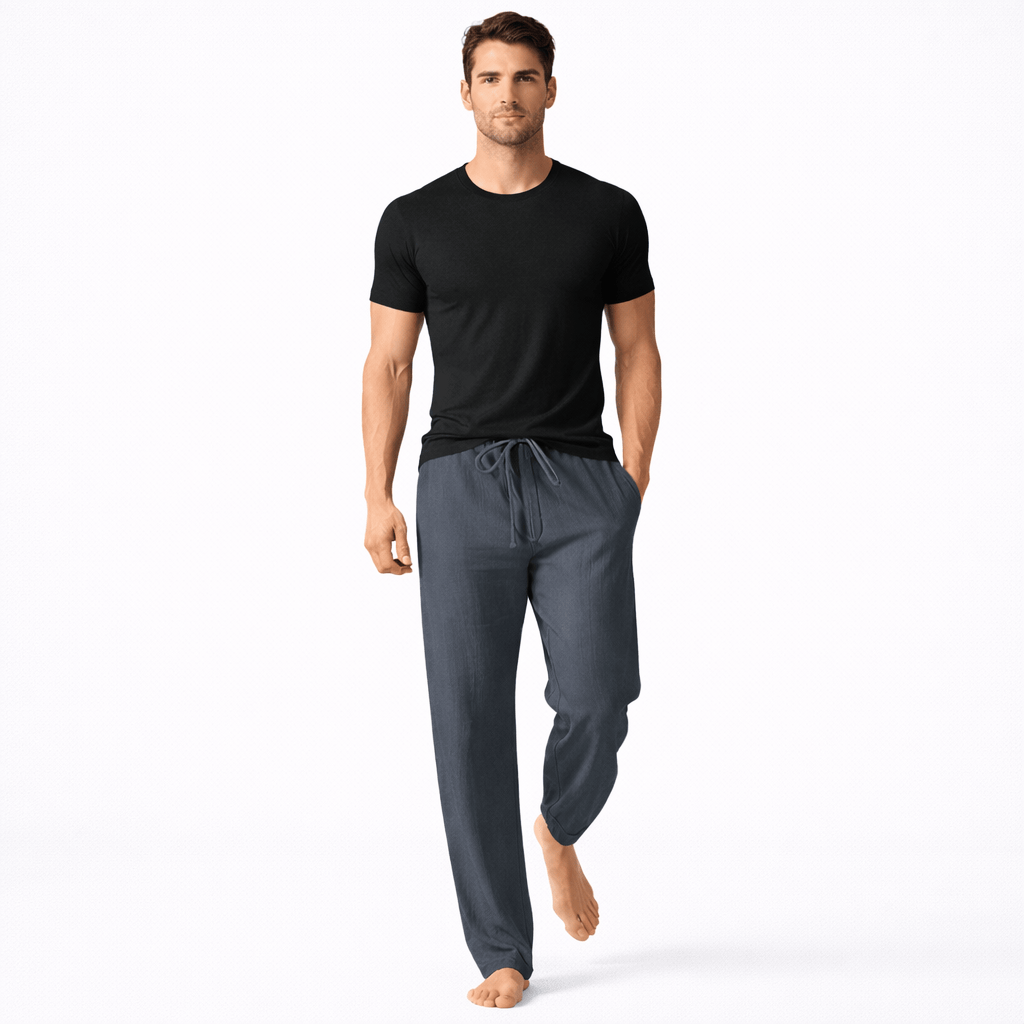 Coleeast-London Grey / XS CAL, Loose Fit Ankle Length Pants