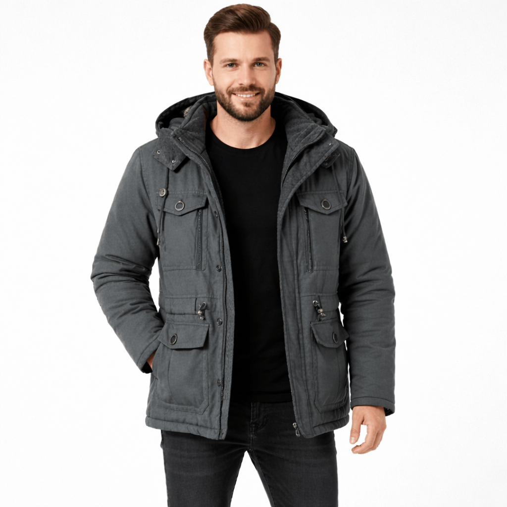 Coleeast-London Grey / XS CHESTER, Hooded Loose Fit Jacket