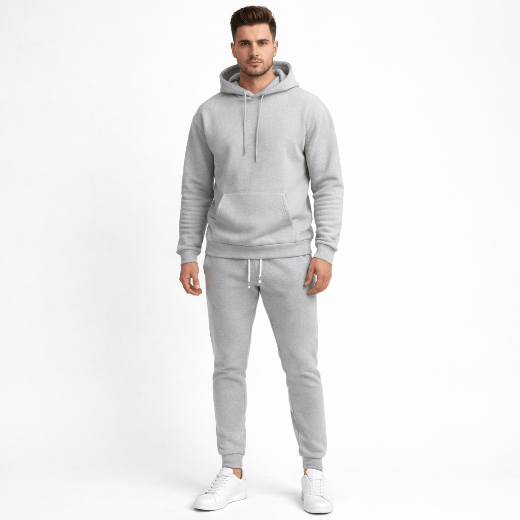 Coleeast-London Grey / XS EDWARD, V-Neck Cotton Blend Tracksuit