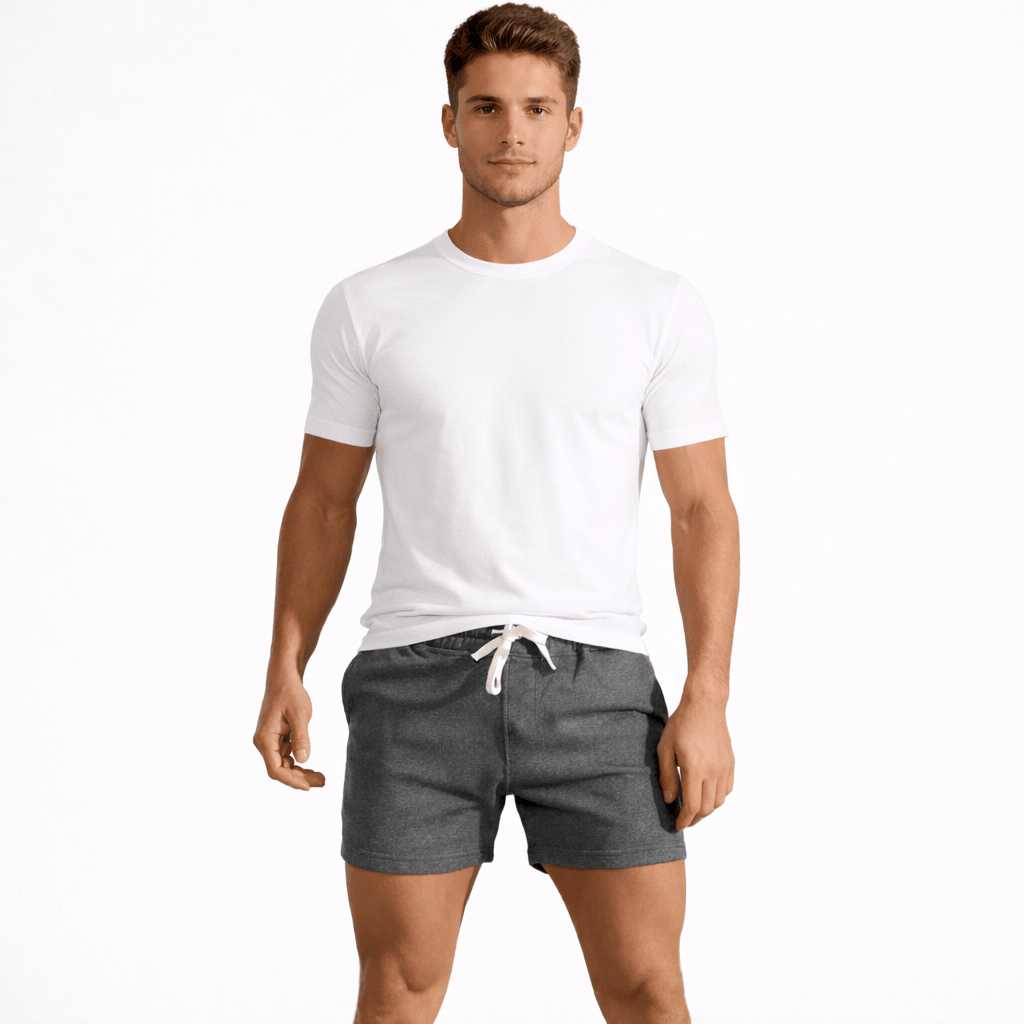 Coleeast-London Grey / XS GLENN, Cotton Drawstring Gym Shorts