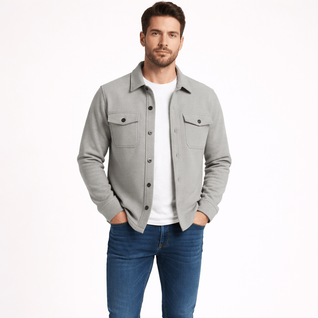 Coleeast-London Grey / XS ISAAC, Button Front Casual Jacket