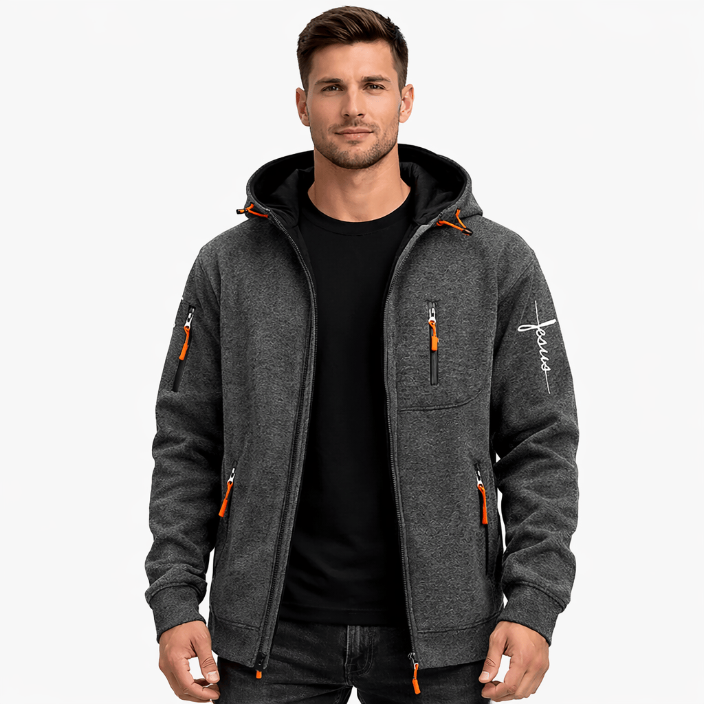 Coleeast-London Grey / XS JOE, Zip-Up Hooded Sweatshirt