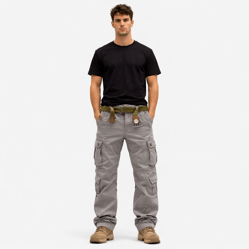 Coleeast-London Grey / XS KEITH, Cotton Straight Leg Pants