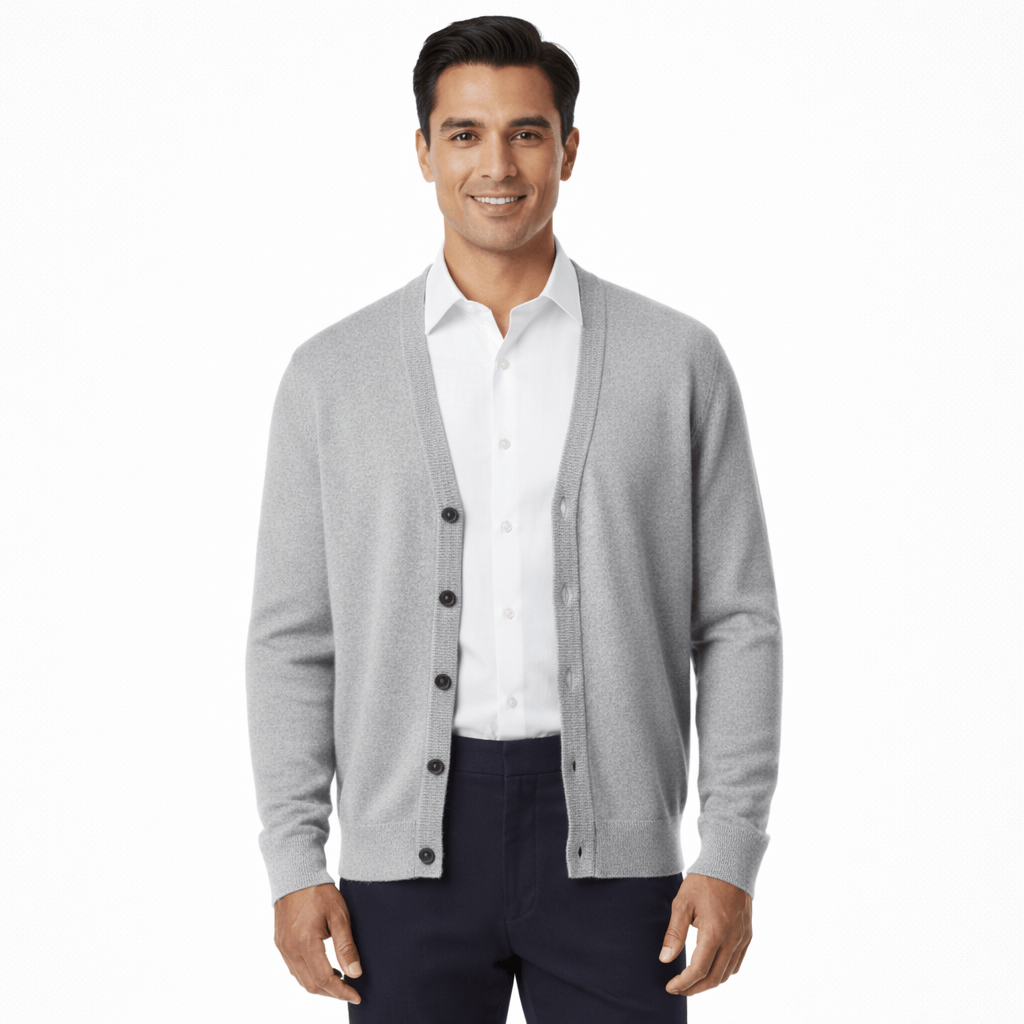 Coleeast-London Grey / XS LLOYD, V-Neck Button Knit Coat