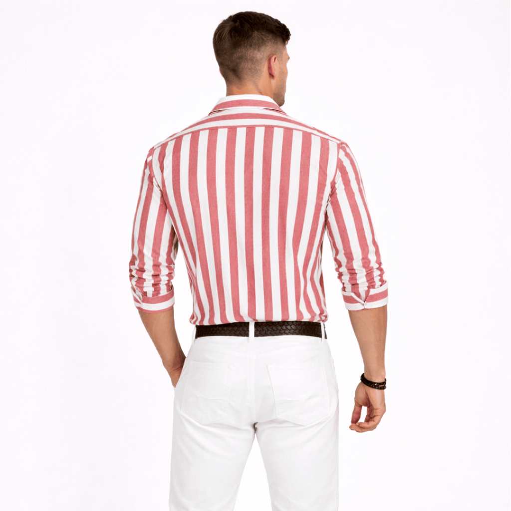 Coleeast-London GUY, Striped Cotton Button-Down Shirt