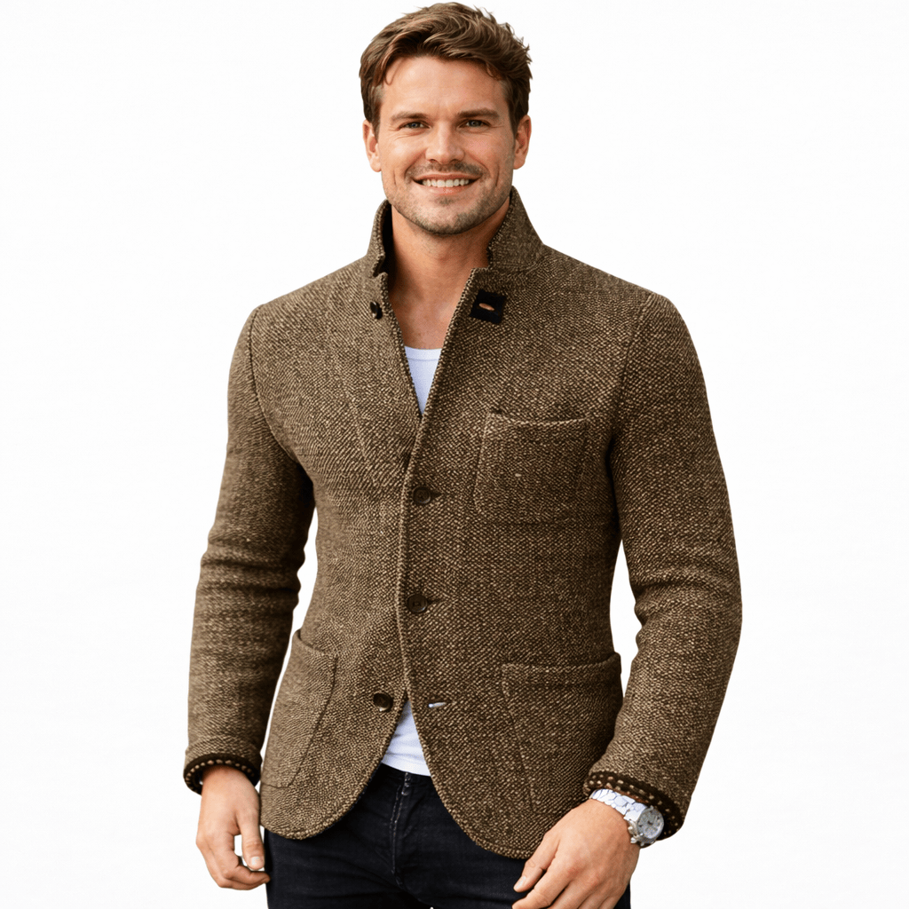 Coleeast-London Khaki / XS ARCHI,  Wool Blend Buttoned Coat