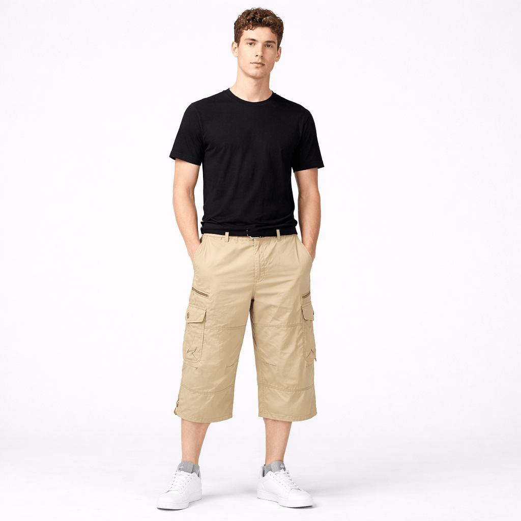 Coleeast-London Khaki / XS BRUCE, Regular Fit Cotton Blend Shorts