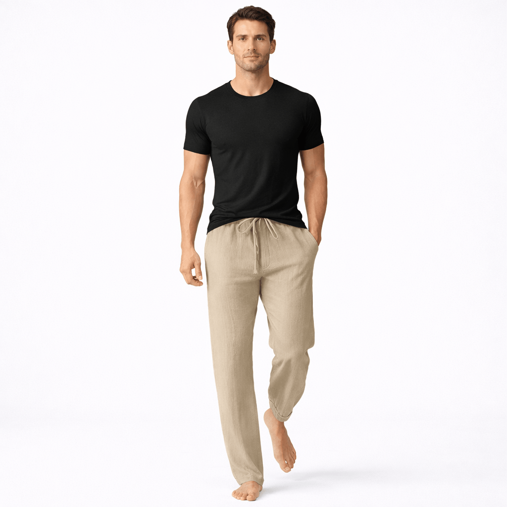 Coleeast-London Khaki / XS CAL, Loose Fit Ankle Length Pants
