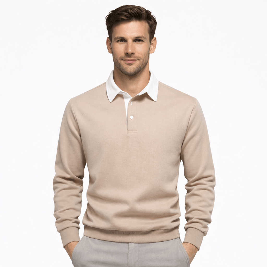Coleeast-London Khaki / XS CALLUM, Solid Knit Cotton Sweatshirt