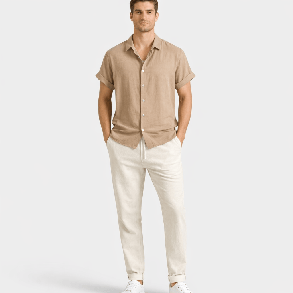 Coleeast-London Khaki / XS KIAN, Cotton Linen Two Piece Set