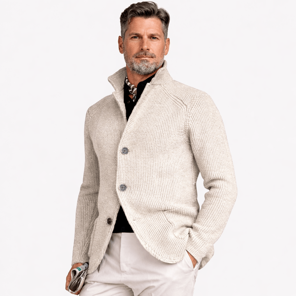 Coleeast-London Khaki / XS MATHIS Thick Knit Cardigan