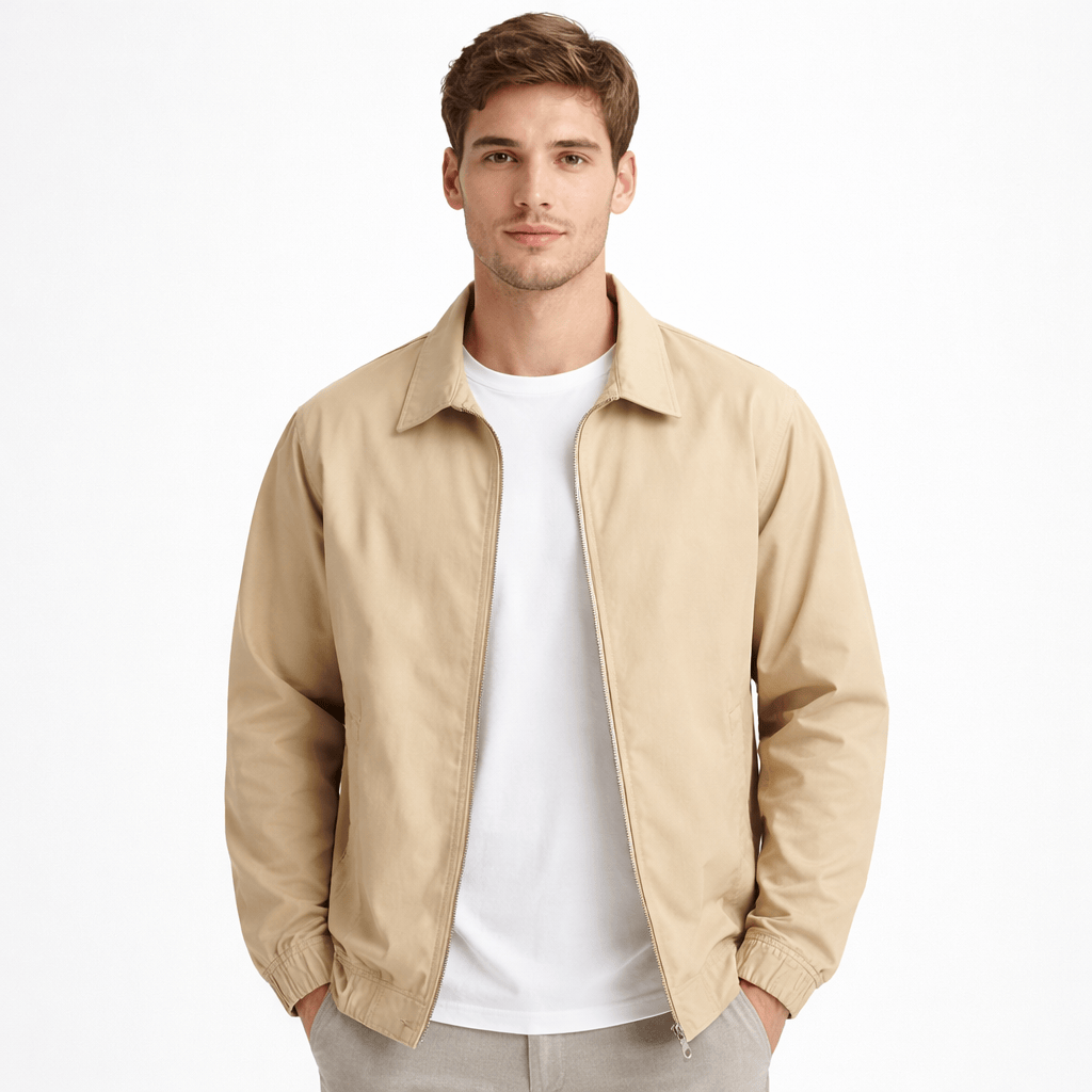 Coleeast-London Khaki / XS PHILIP, Casual Knit Zip-Up Jacket