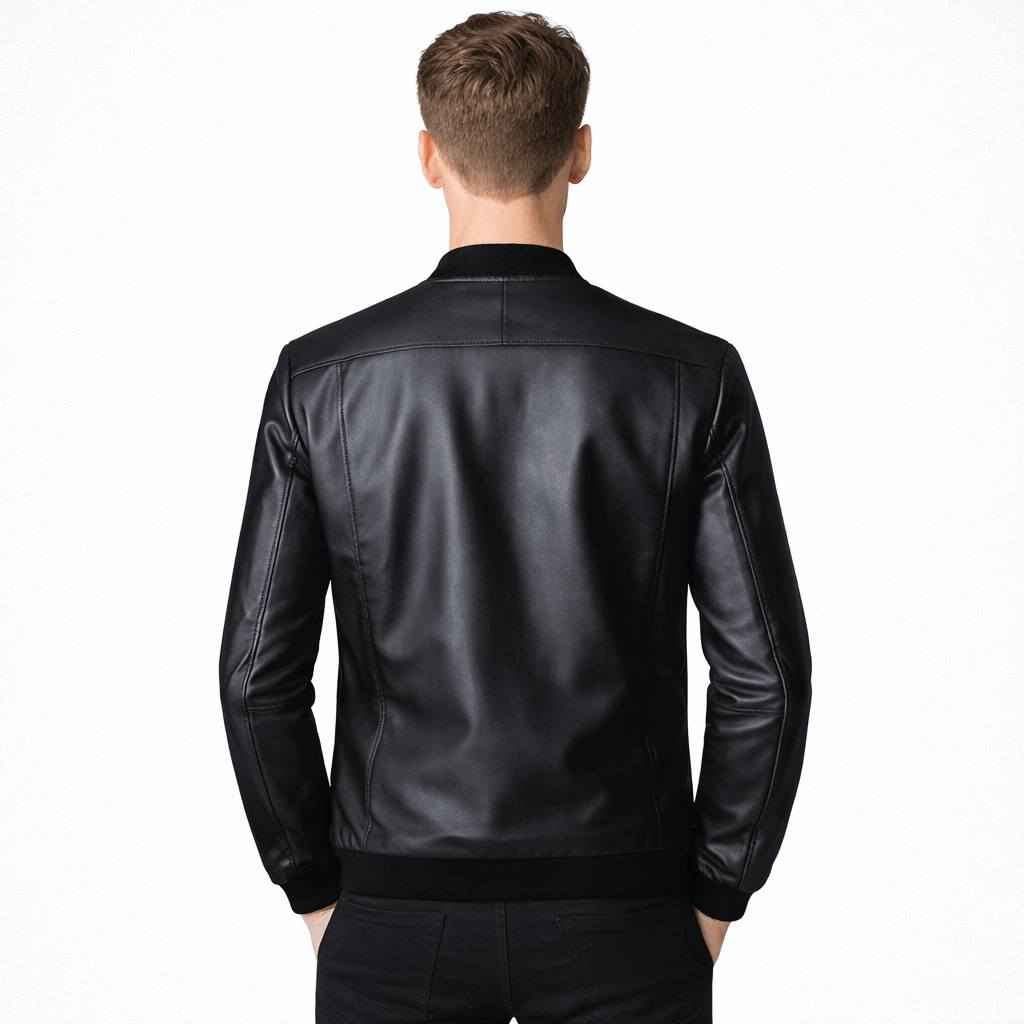 Coleeast-London LEVI, Casual Synthetic Leather Jacket