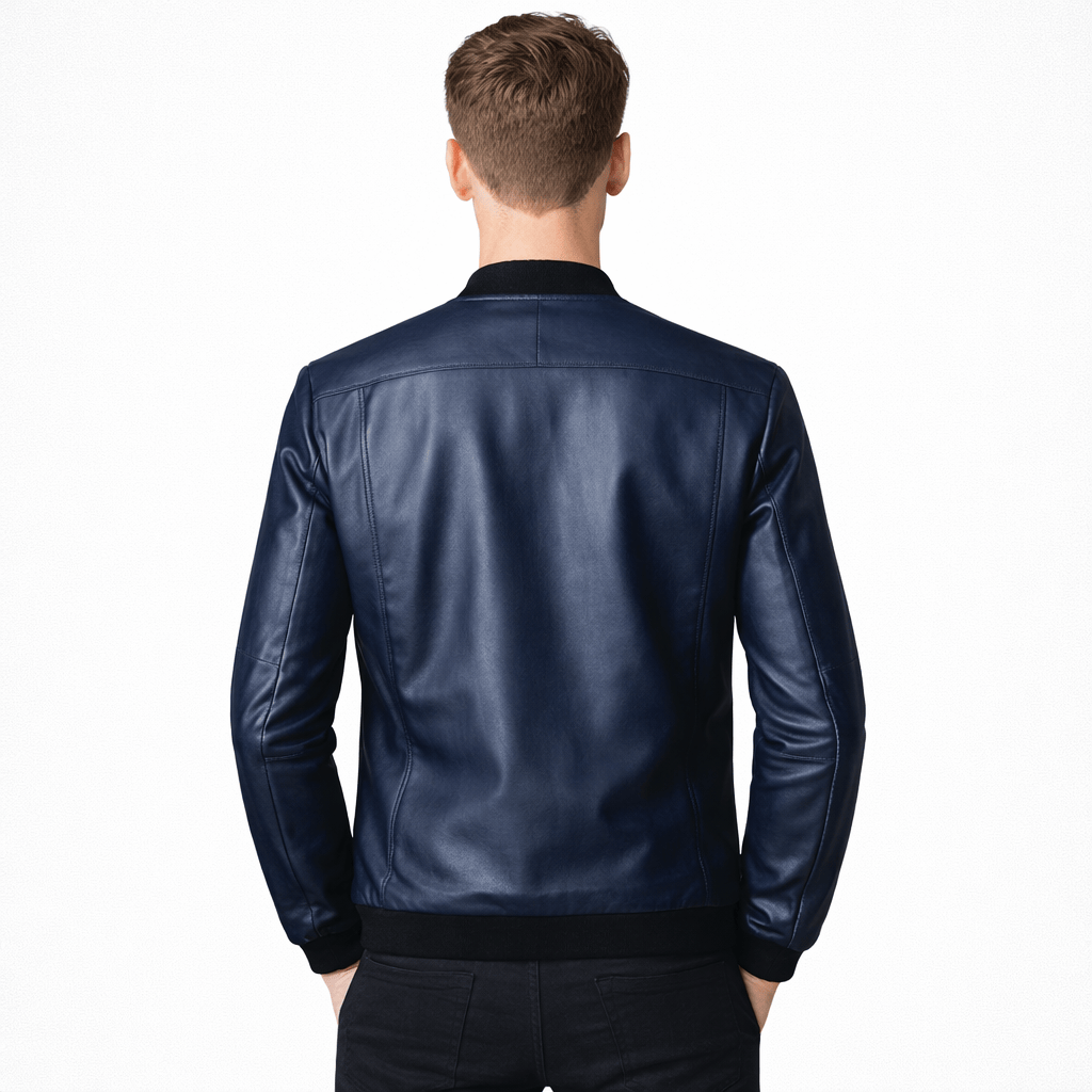 Coleeast-London LEVI, Casual Synthetic Leather Jacket