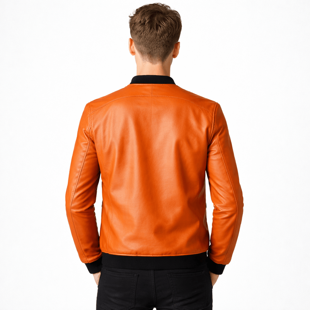 Coleeast-London LEVI, Casual Synthetic Leather Jacket