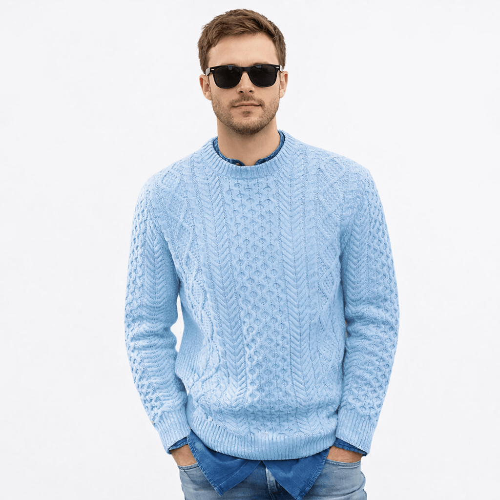 Coleeast-London Light blue / XS BARRY, Crew Neck Knit Sweater
