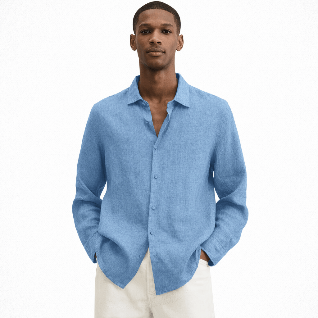 Coleeast-London Light blue / XS BENTLEY, Casual Cotton Button-Up Shirt