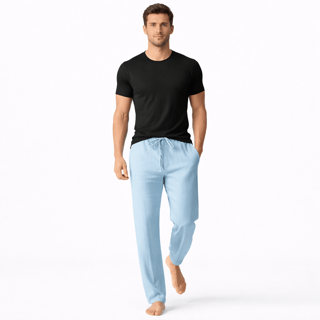 Coleeast-London Light blue / XS CAL, Loose Fit Ankle Length Pants
