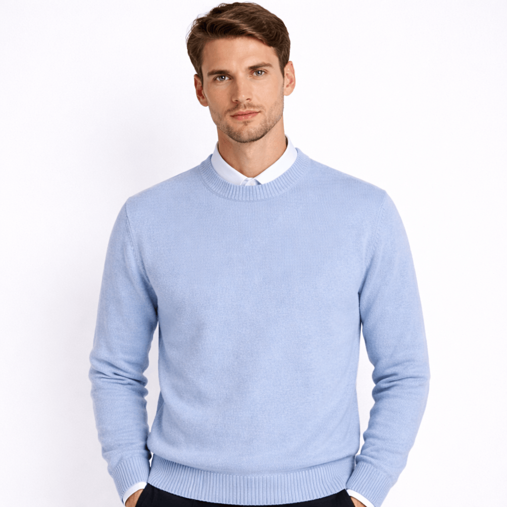 Coleeast-London Light blue / XS KEITH, Crew Neck Wool Blend Sweater