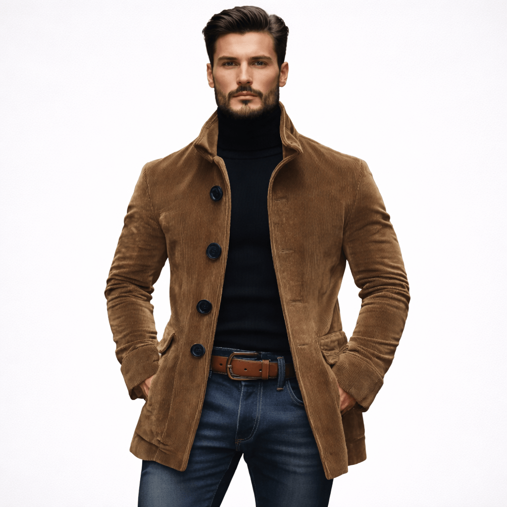 Coleeast London Light Brown / S (36 UK) ALEX, Casual Leather Jacket Stand Collar