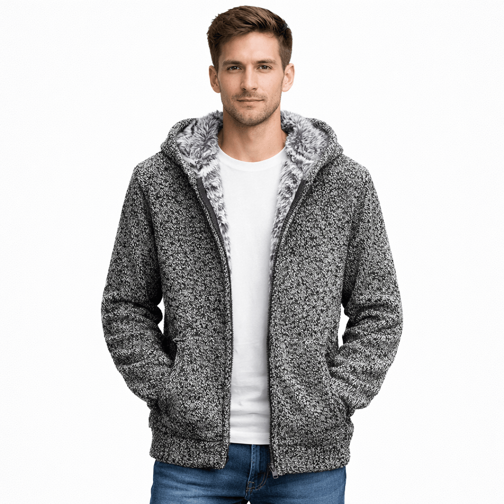 Coleeast-London Light grey / XS BRADLEY, Hooded Zip Knit Coat