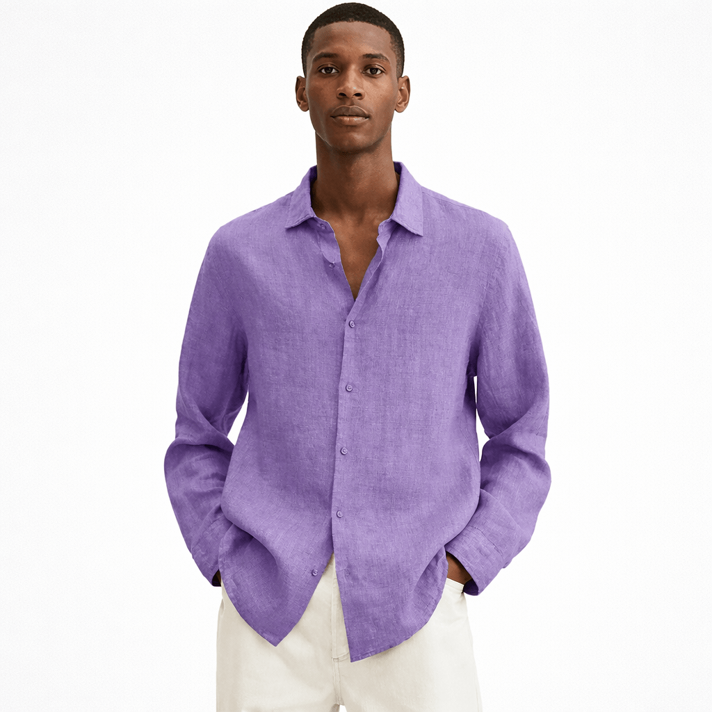 Coleeast-London Lila / XS BENTLEY, Casual Cotton Button-Up Shirt