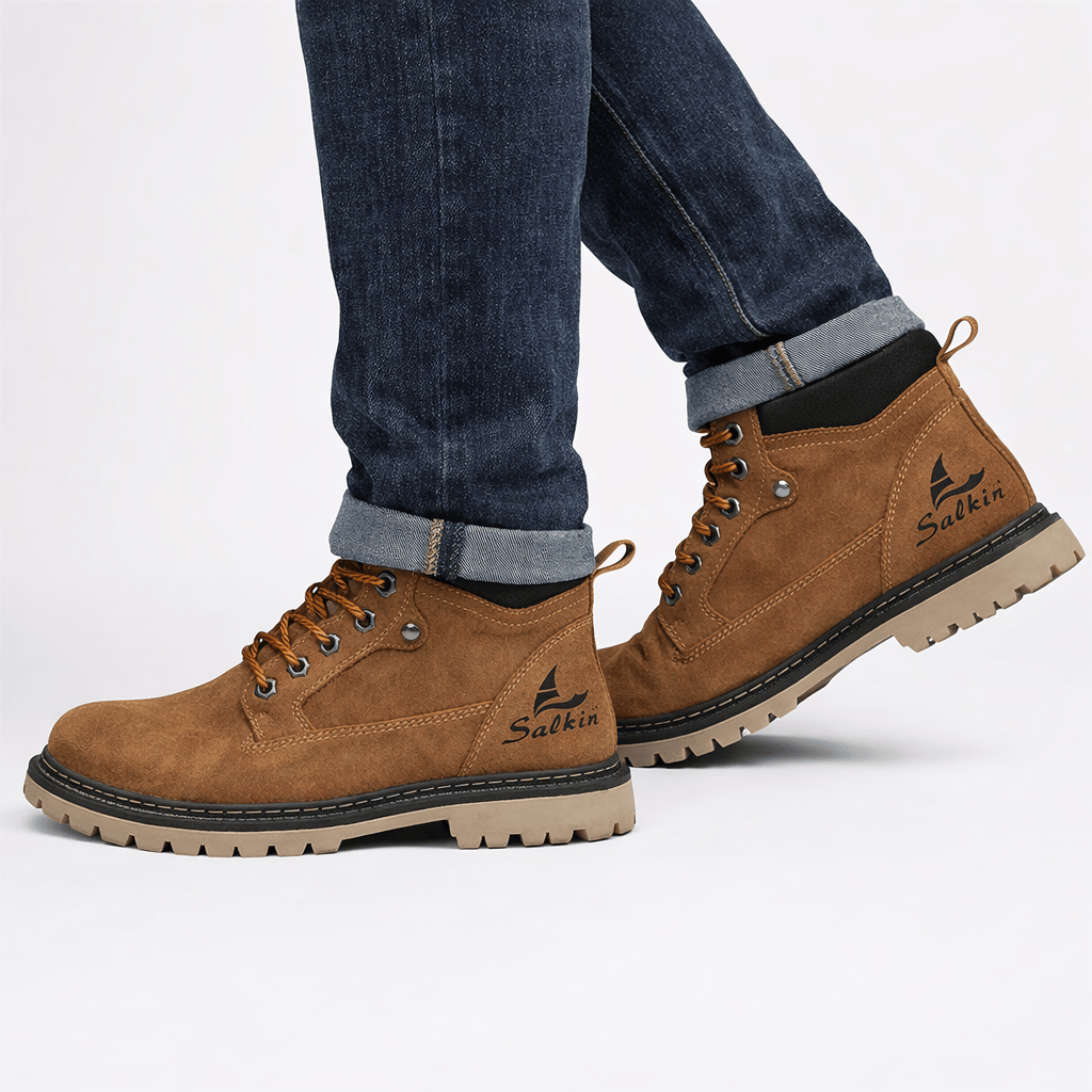 Coleeast London MILO Lace-Up Round Toe Ankle Boots