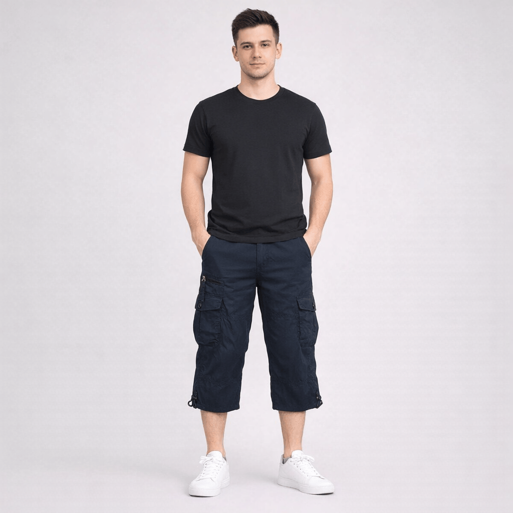 Coleeast-London Navy Blue / XS BRUCE, Regular Fit Cotton Blend Shorts