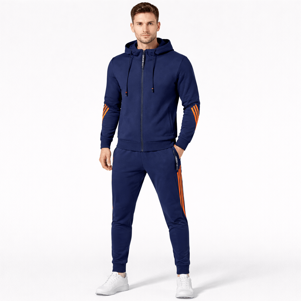 Coleeast-London Navy Blue / XS DESMOND Hooded Zip Tracksuit