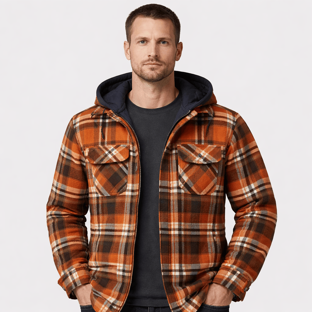 Coleeast-London Orange / XS ALFRED, Hooded Printed Jacket