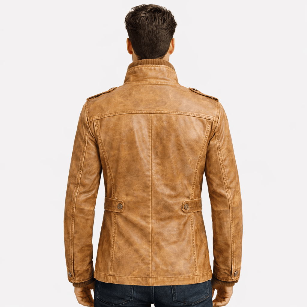 Coleeast-London OTIS, Slim Faux Leather Jacket
