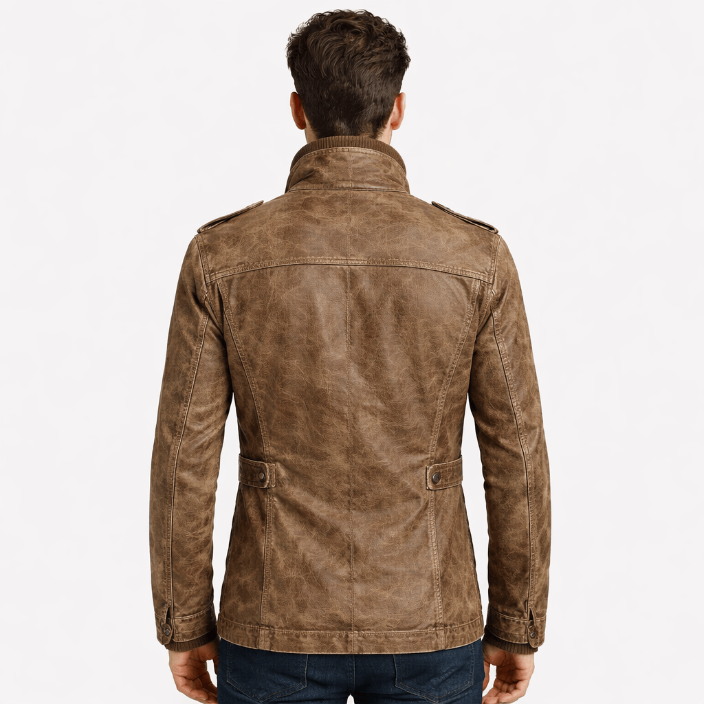 Coleeast-London OTIS, Slim Faux Leather Jacket