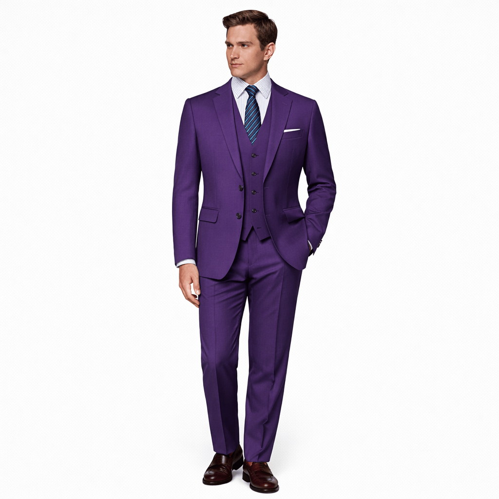 Coleeast-London Purple / XS AMOS, Slim Fit Viscose Suit