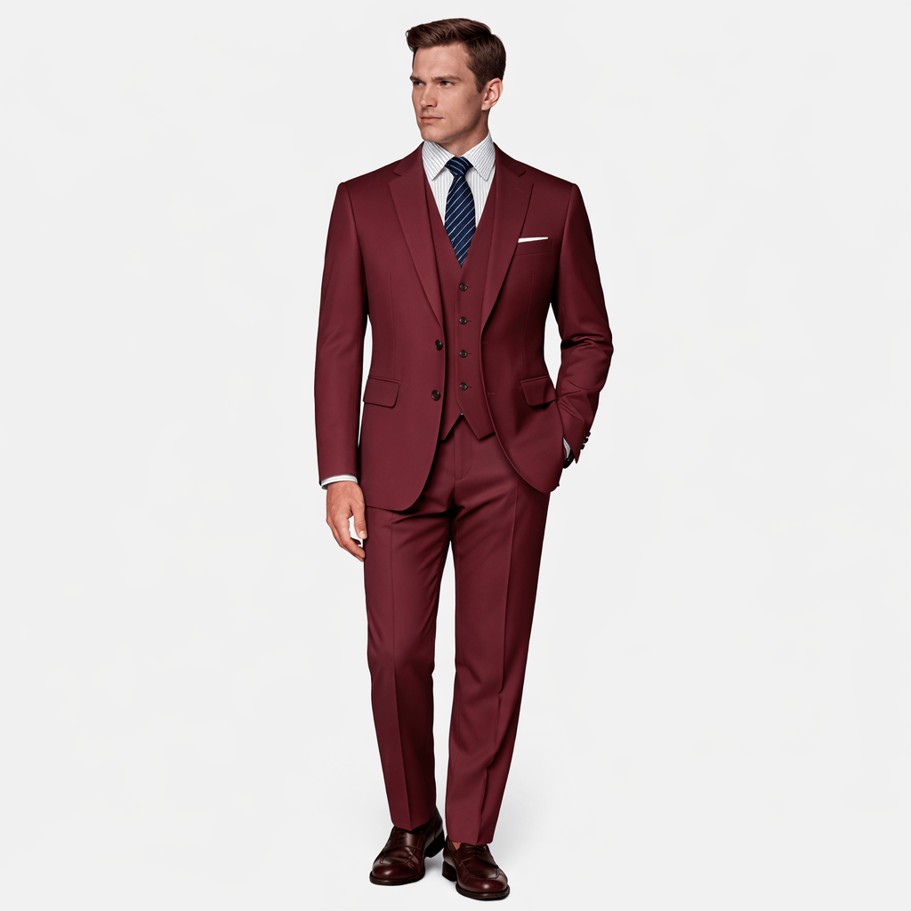 Coleeast-London Red win / XS AMOS, Slim Fit Viscose Suit