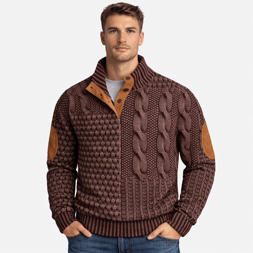 Coleeast-London Red win / XS CLYDE, Patchwork Loose Fit Sweatshirt
