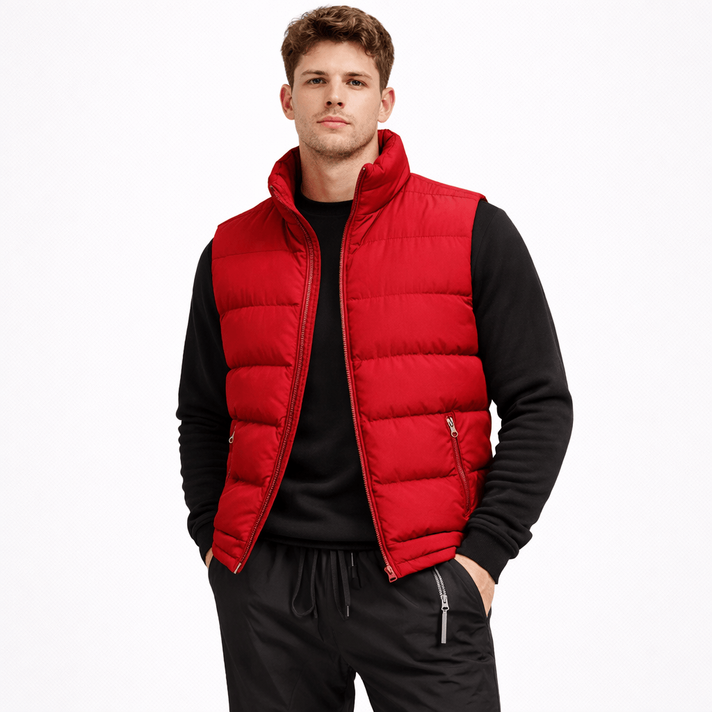 Coleeast London Red / XS ENZO Zip-Up Turtleneck Vest
