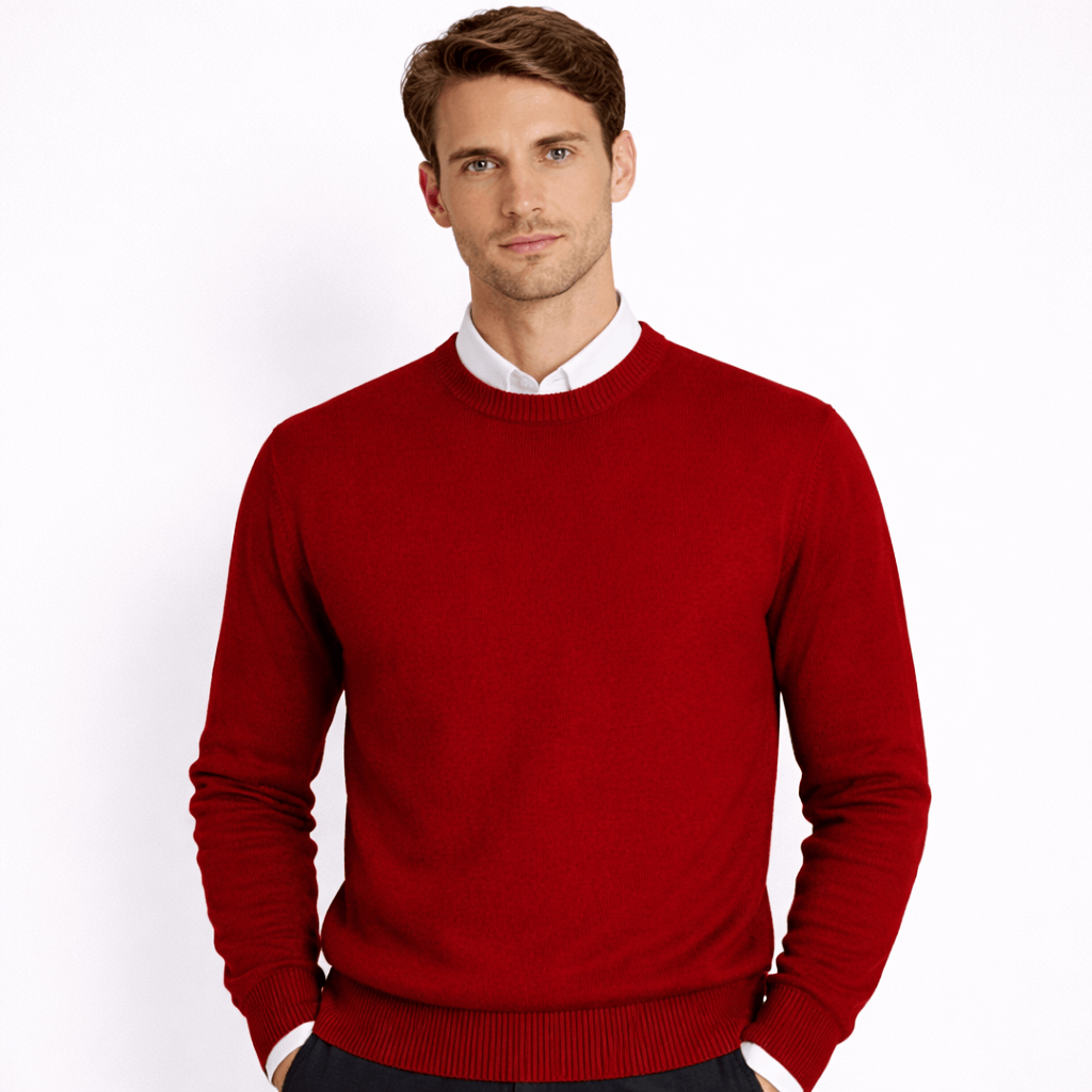 Coleeast-London Red / XS KEITH, Crew Neck Wool Blend Sweater