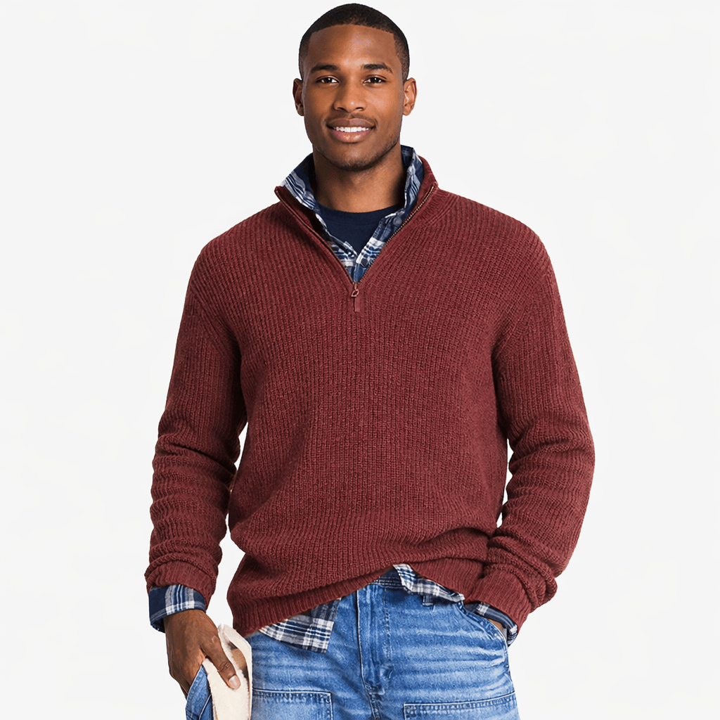 Coleeast-London Red / XS LOU, Zip Up Hooded Sweater