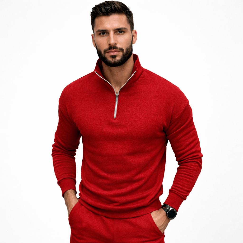 Coleeast-London Red / XS NED, Casual Zip Up Sweatshirt
