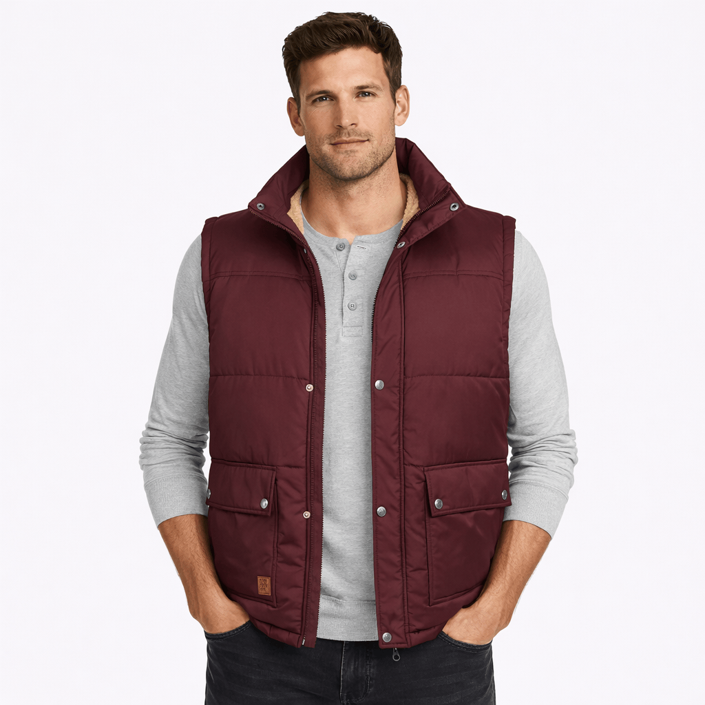Coleeast-London Red / XS NEWTON, Padded Cotton Slim Fit Vest