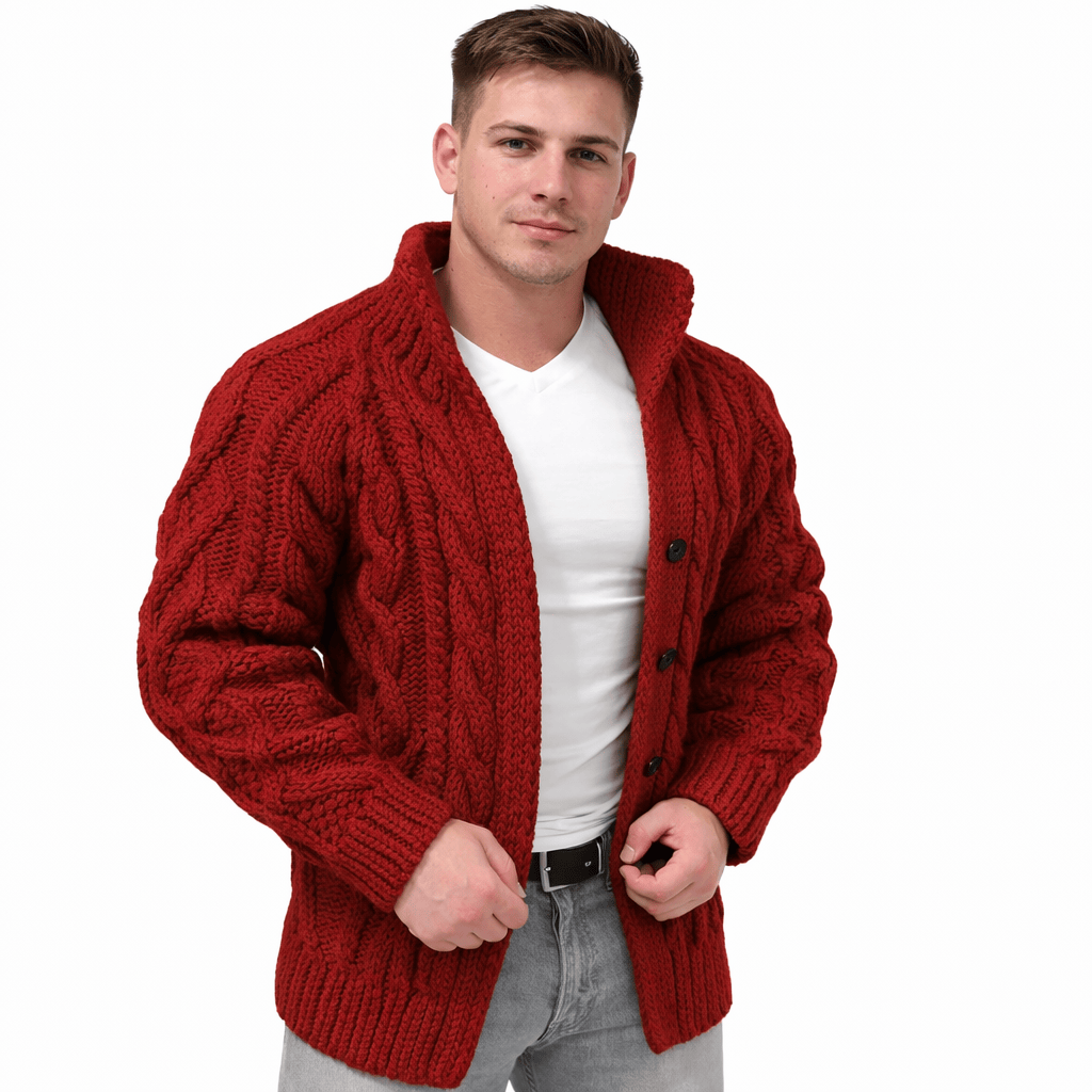 Coleeast-London Red / XS TODD, Chic Knit Cardigan