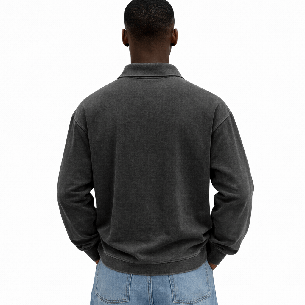 Coleeast-London RON, Regular Fit Turn-Down Collar Sweatshirt