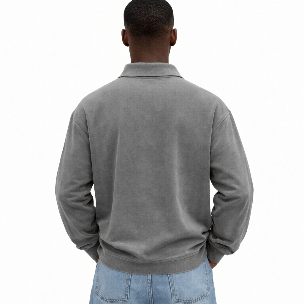 Coleeast-London RON, Regular Fit Turn-Down Collar Sweatshirt